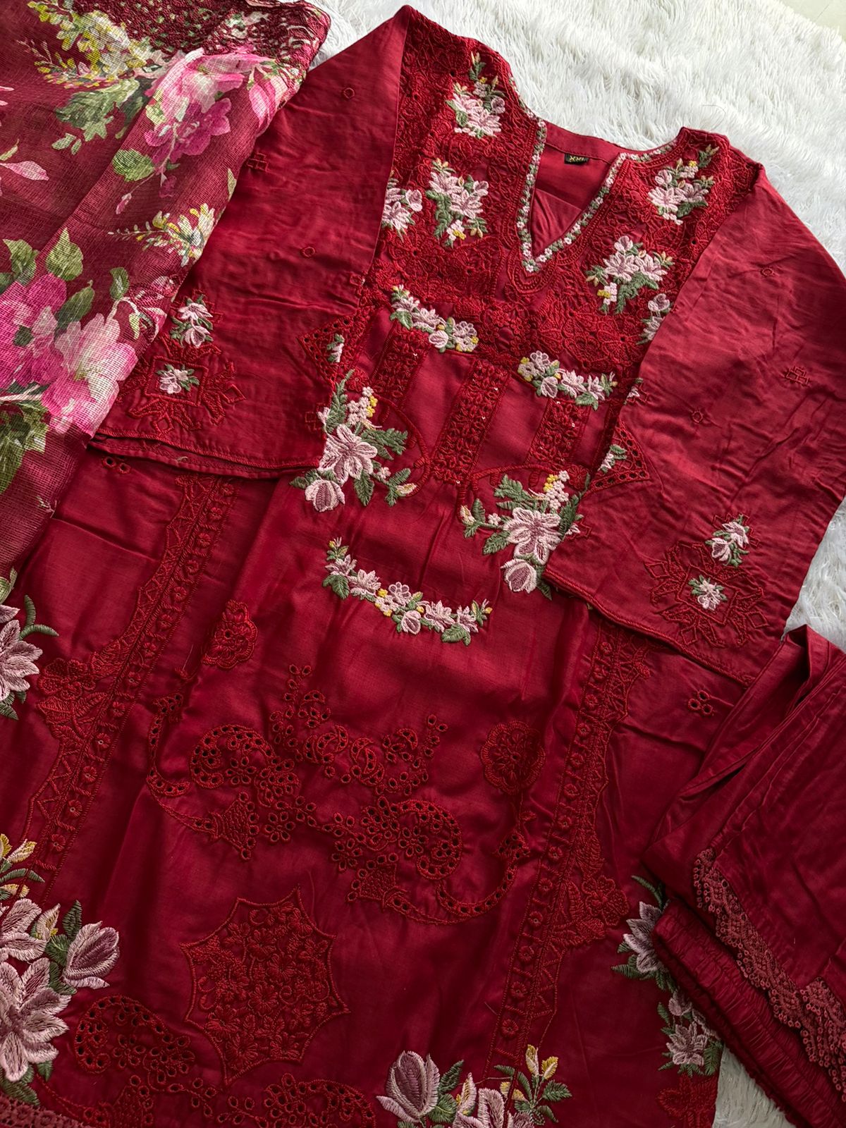 Mehboob Tex Elaf Premium Vol 2 Cambric Cotton Embroidered Salwar Kameez