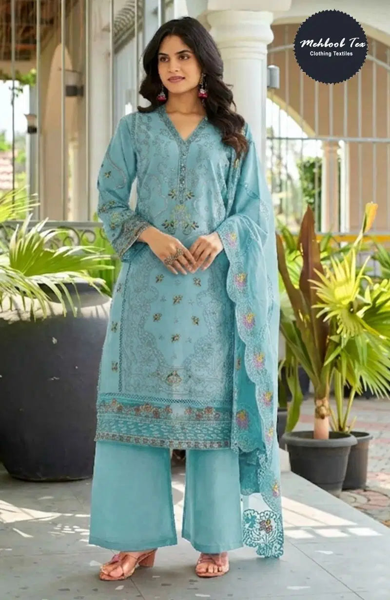 Mehboob Tex Elaf Vol 3 Pure Cotton Embroidered Salwar Kameez