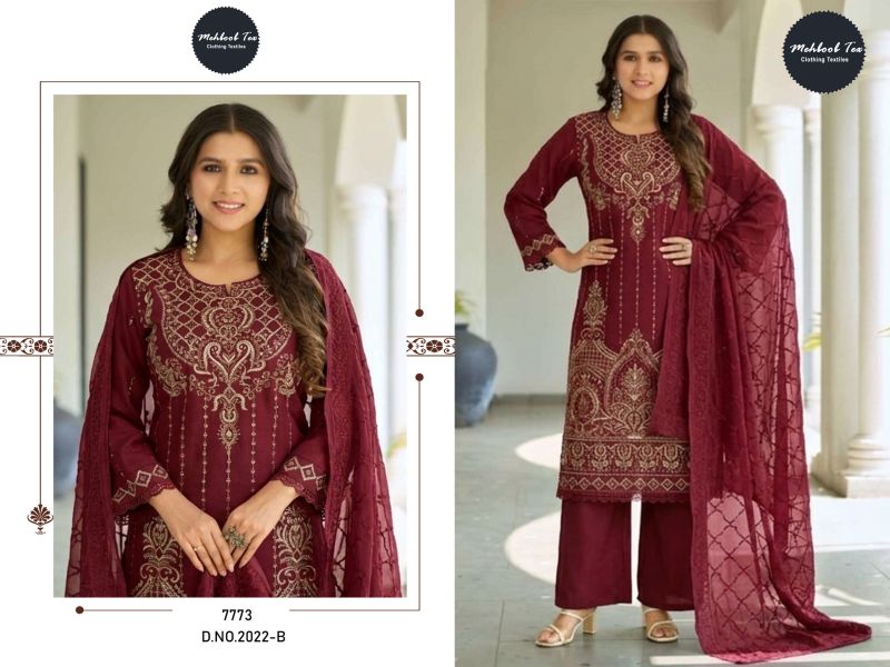 Mehboob Tex Elaf Vol 3 Pure Cotton Embroidered Salwar Kameez