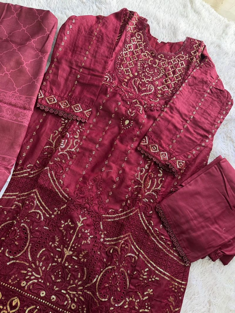Mehboob Tex Elaf Vol 3 Pure Cotton Embroidered Salwar Kameez