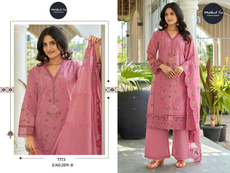 Mehboob Tex Elaf Vol 4 Cotton Embroidered Salwar Kameez