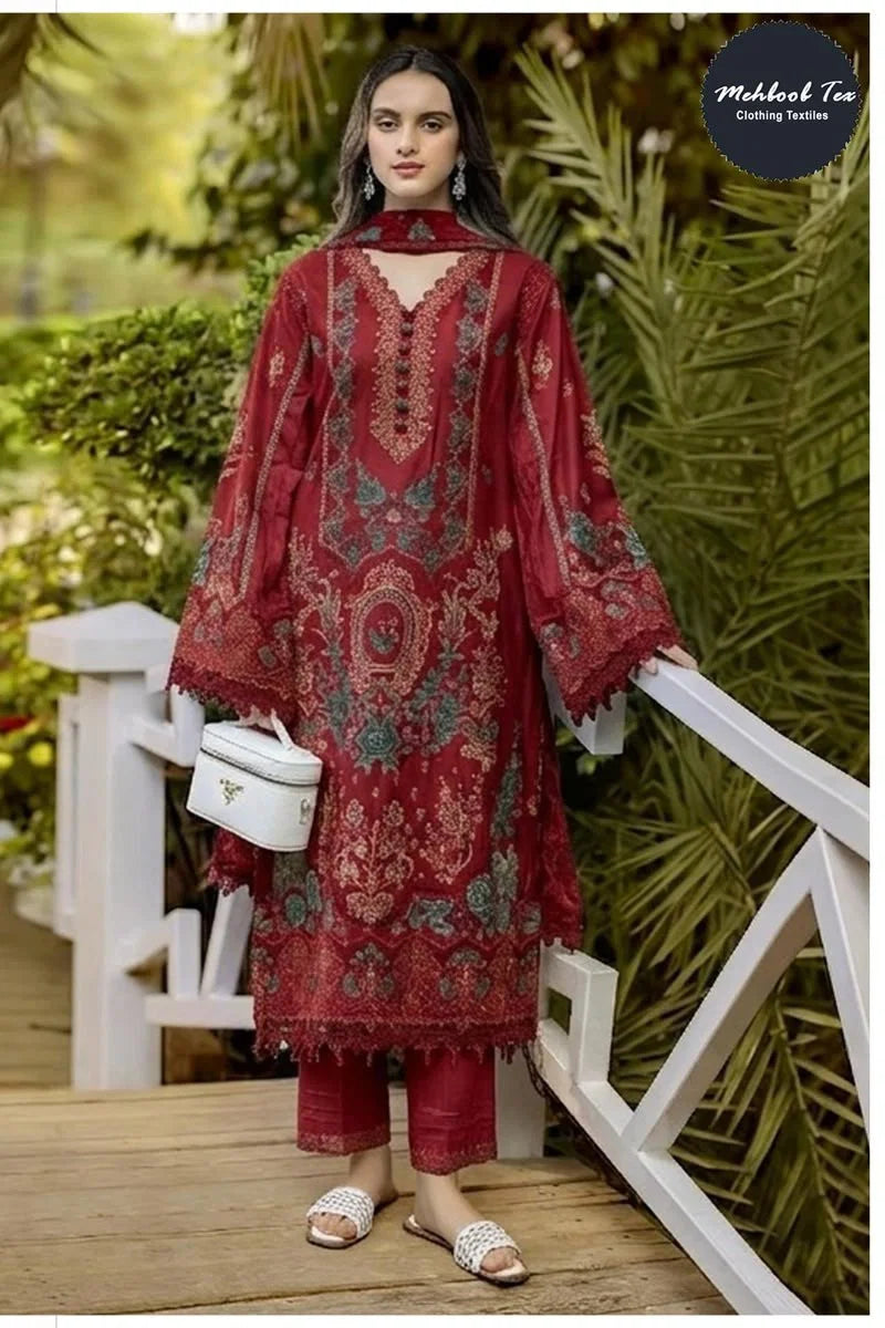 Mehboob Tex Ombre Nx New Colors Cambric Cotton With Embroidered Salwar Kameez