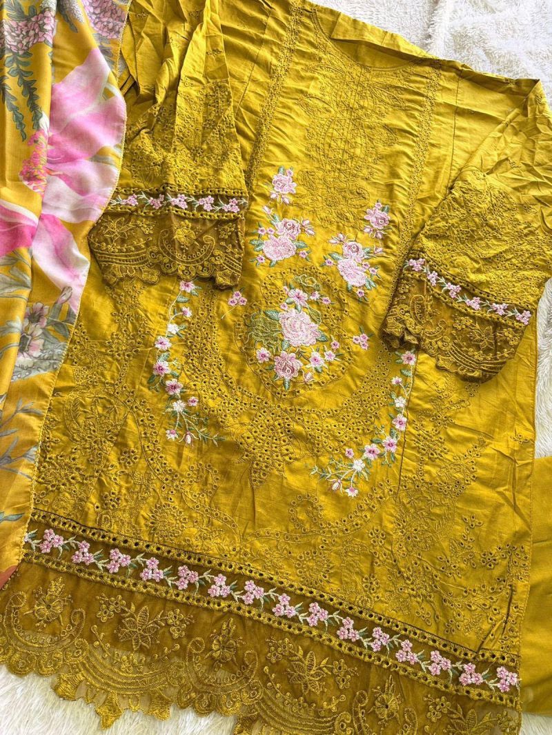 Mehboob Tex Ombre Nx New Colors Cambric Cotton With Embroidered Salwar Kameez