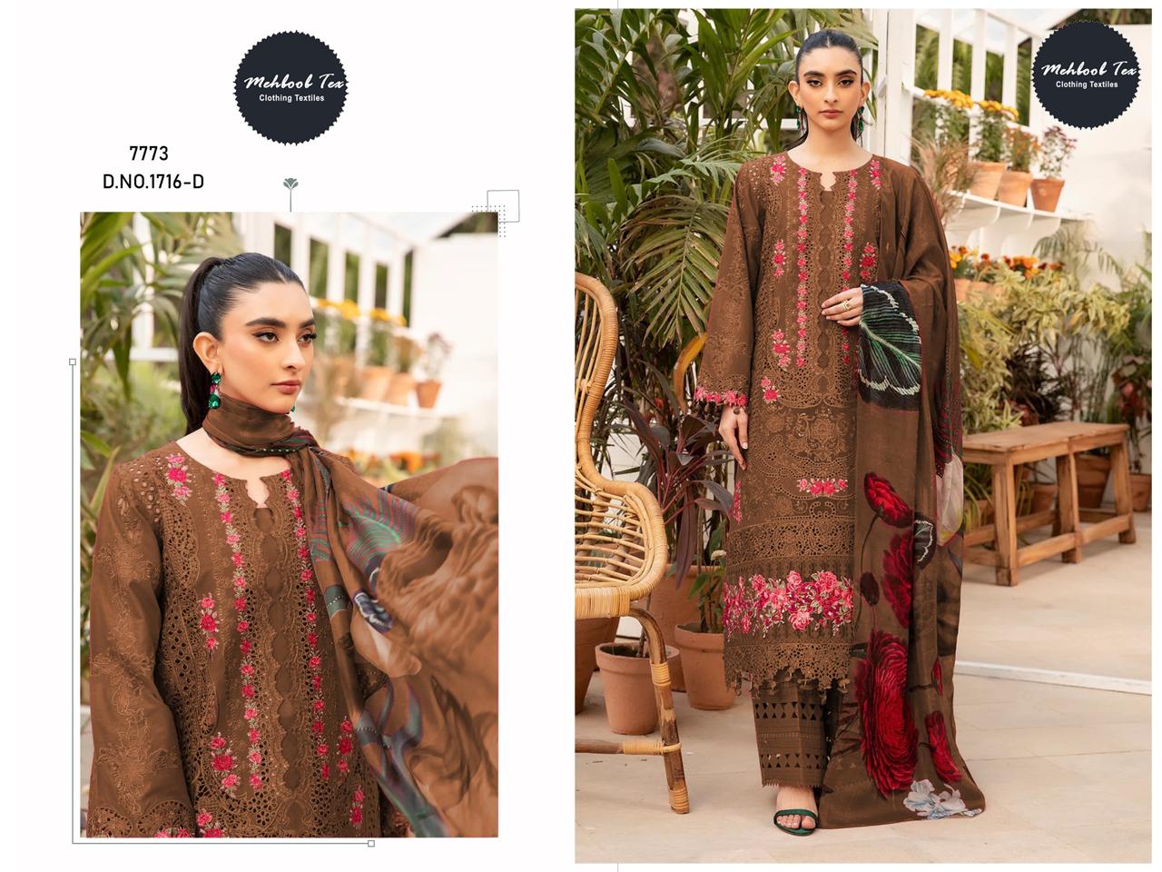 Mehboob Tex Ombre Premium Vol 3 Cotton With Self Embroidered Salwar Kameez