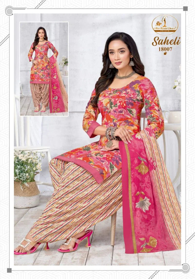 Miss World Saheli Vol 18 Readymade Cotton Kurti Pant With Dupatta