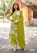Mittoo Natasha Rayon Printed Kurti With Bottom Dupatta