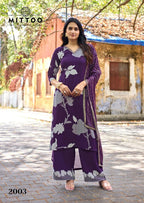 Mittoo Natasha Rayon Printed Kurti With Bottom Dupatta