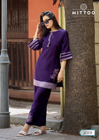 Mittoo Marine Life Viscose Weaving Thread Work Co Ord Set Collection