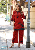 Mittoo Marine Life Viscose Weaving Thread Work Co Ord Set Collection