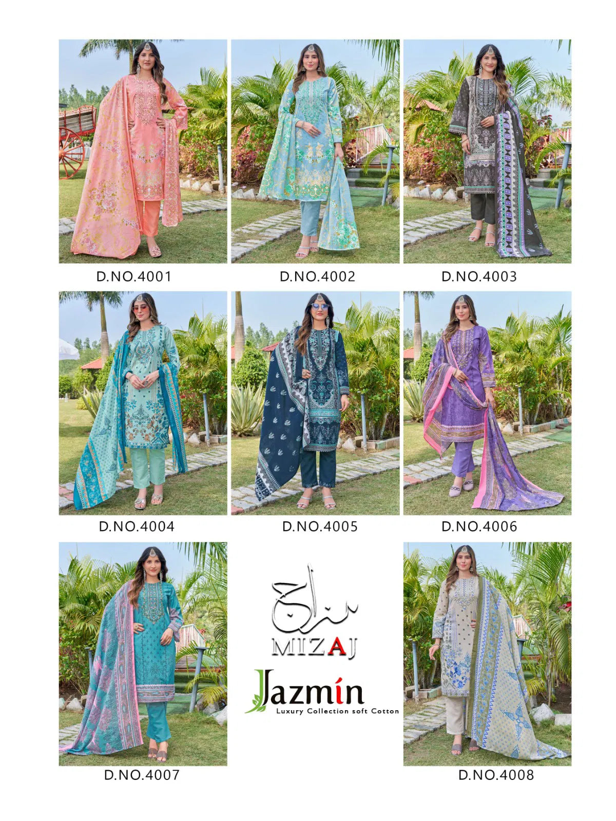 Mizaj Jazmine Vol 4 Readymade Soft Cotton Kurti Pant With Dupatta