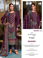 Mumtaz Akshithi Viscose Modal With Printed Handwork Dress Material