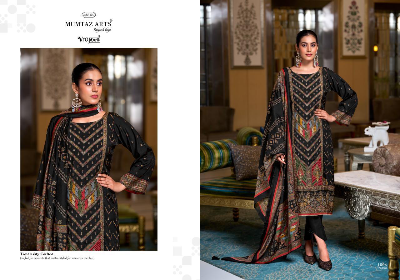 Mumtaz Akshithi Viscose Modal With Printed Handwork Dress Material