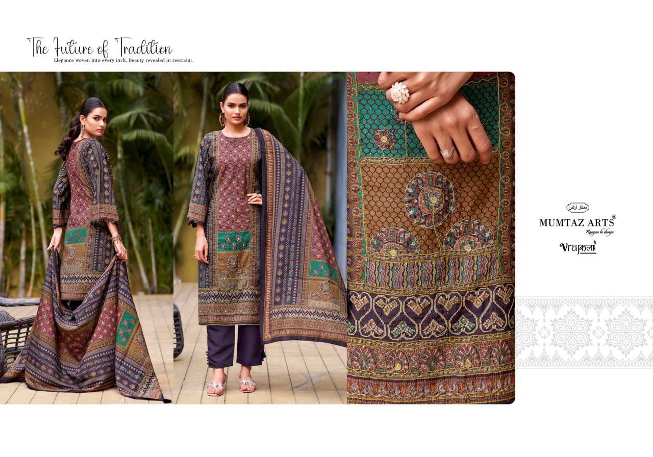 Mumtaz Amour Viscose Modal Digital Foil Print Dress Material