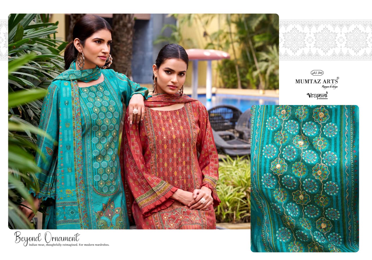 Mumtaz Amour Viscose Modal Digital Foil Print Dress Material