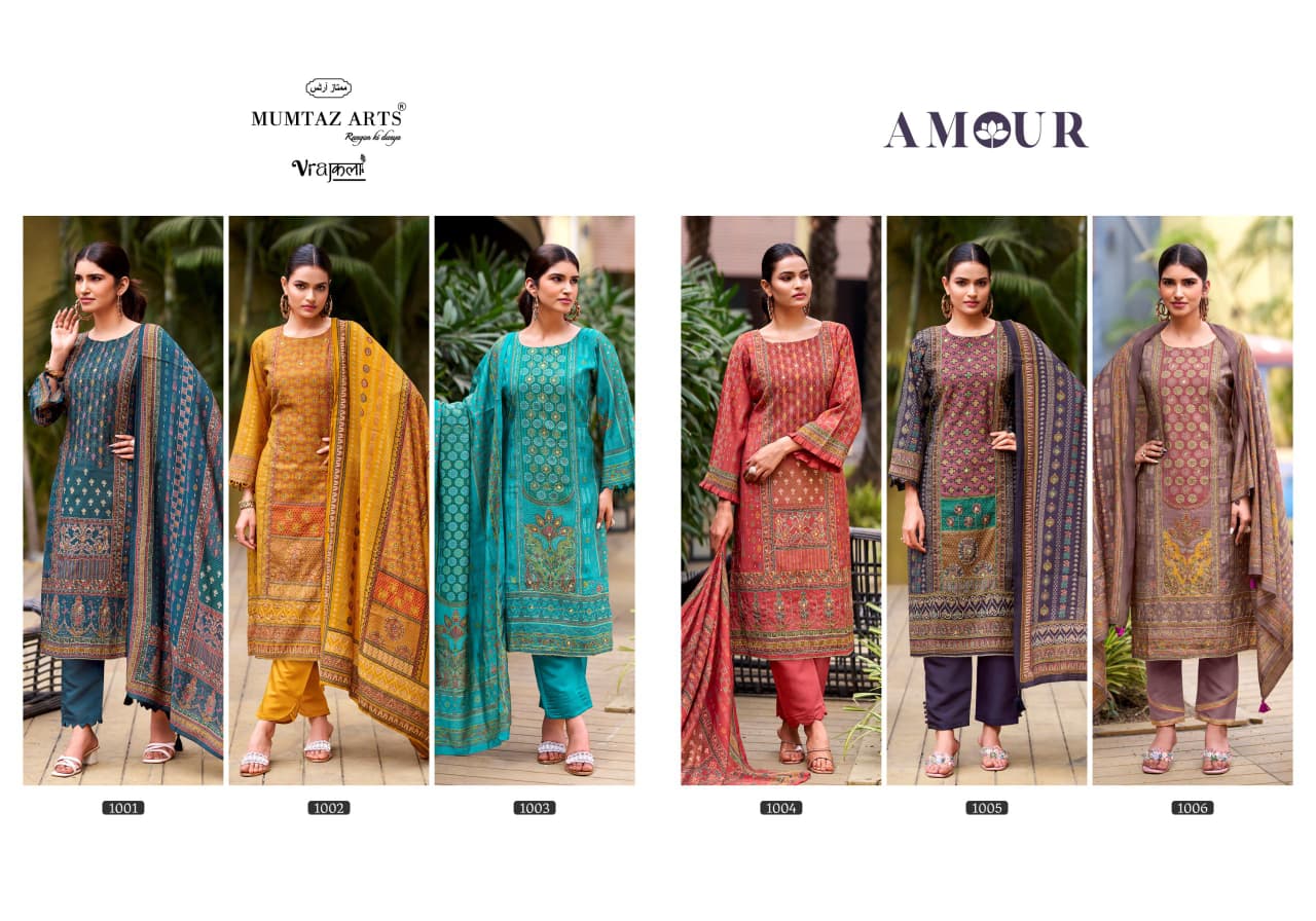 Mumtaz Amour Viscose Modal Digital Foil Print Dress Material