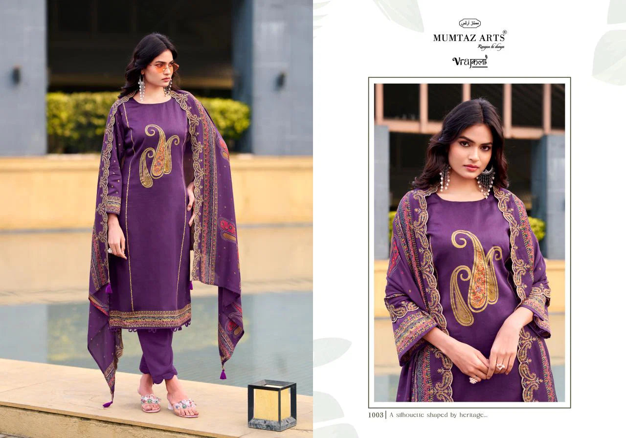 Mumtaz Arts Jannat Viscose Jam Digital Printed Dress Material