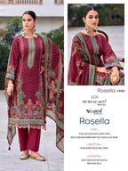 Mumtaz Arts Rosella Viscose Jam Discharge Printed Dress Material
