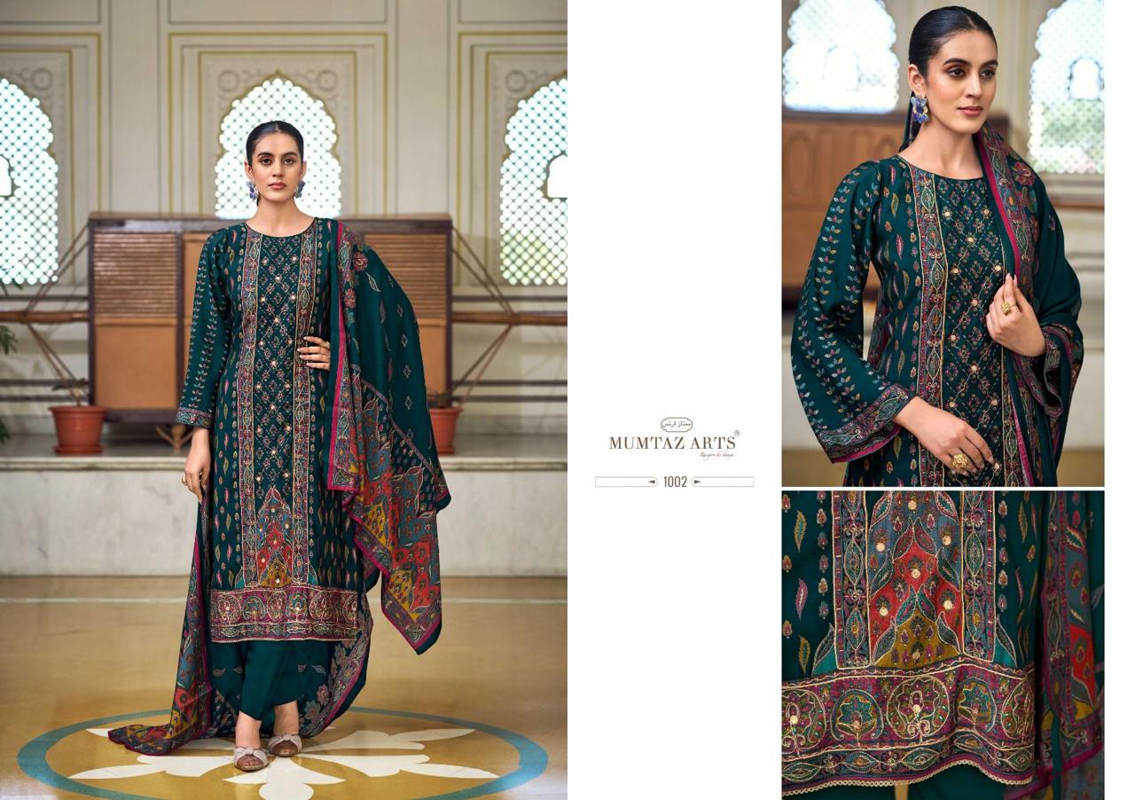 Mumtaz Tanya Viscose Muslin Digital Foil Print Dress Material
