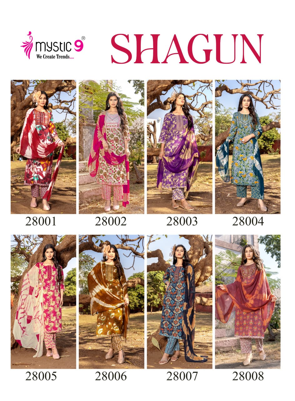 Mystic9 Shagun Vol 29 Readymade Rayon Kurti Pant With Dupatta