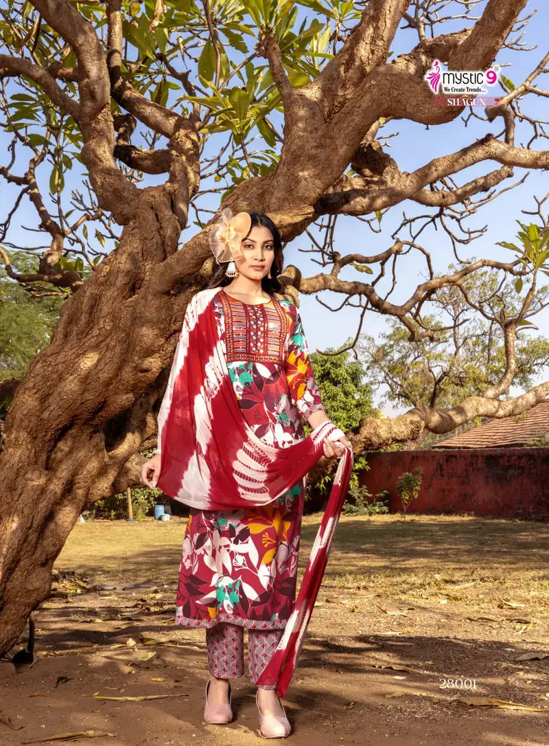 Mystic9 Shagun Vol 29 Readymade Rayon Kurti Pant With Dupatta
