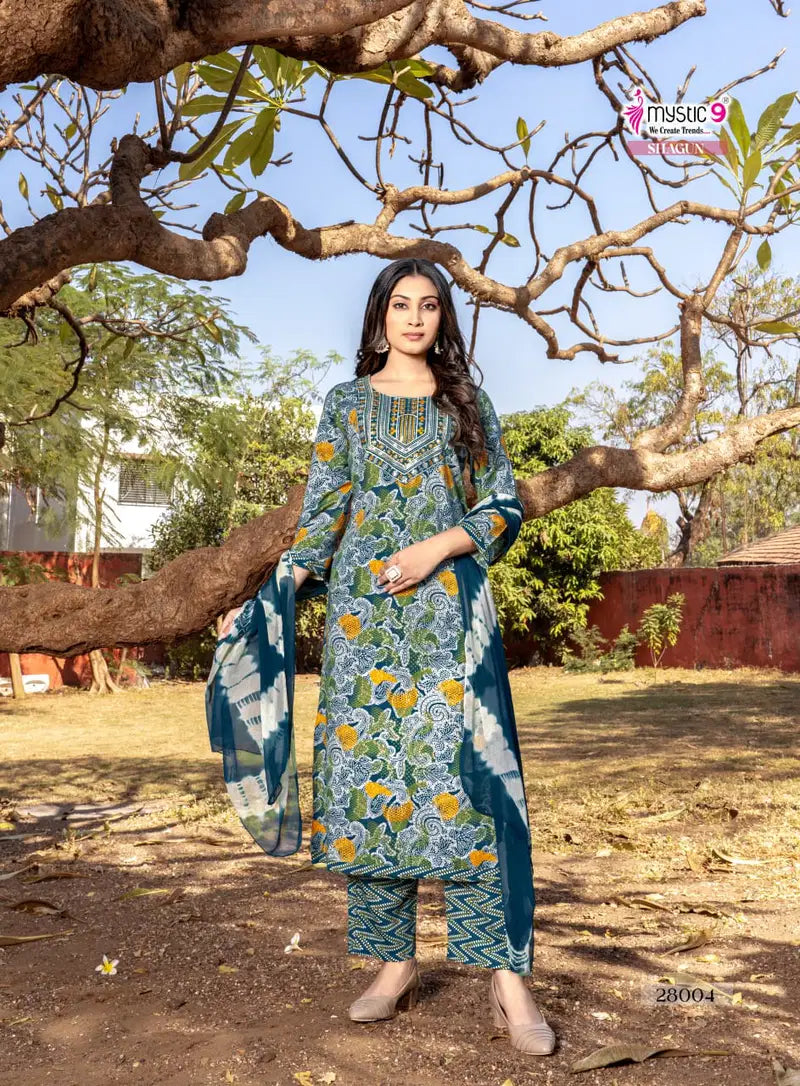 Mystic9 Shagun Vol 29 Readymade Rayon Kurti Pant With Dupatta
