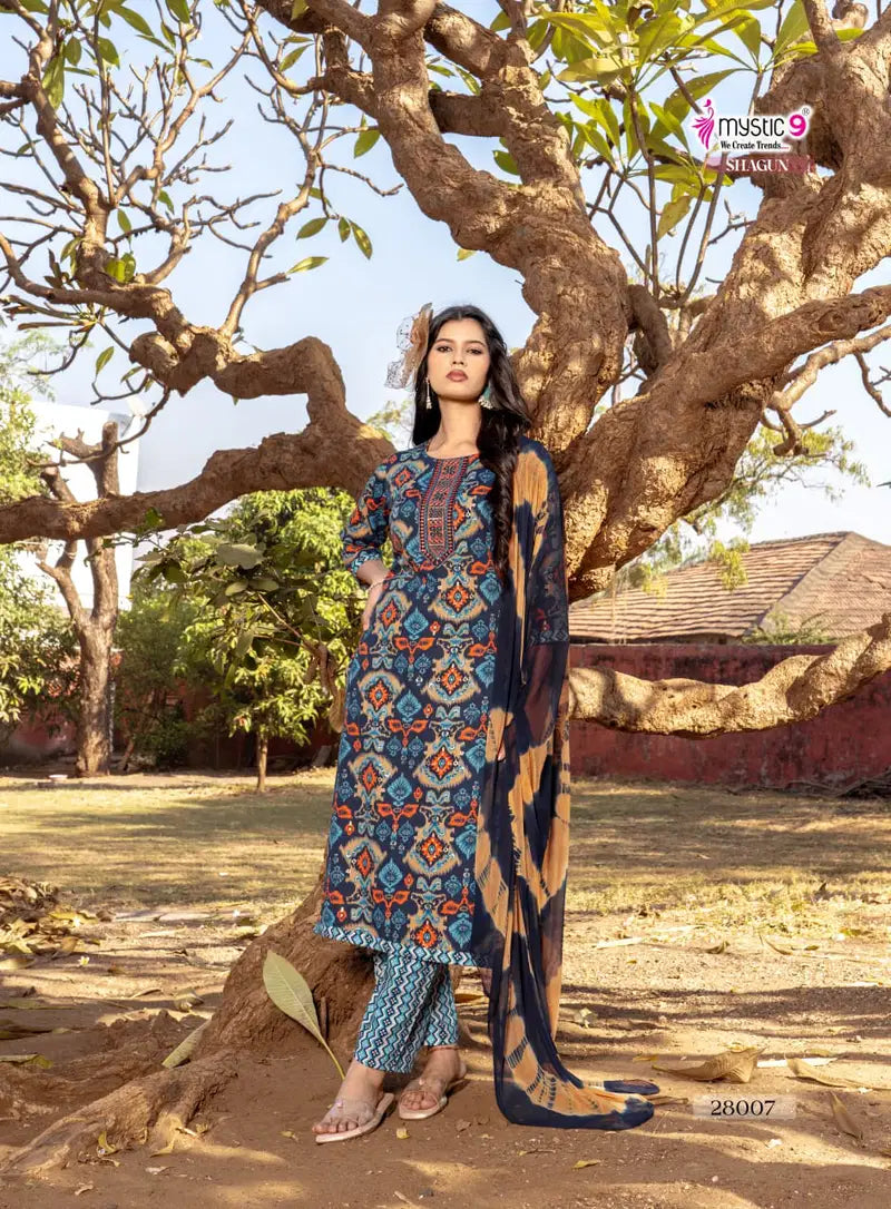 Mystic9 Shagun Vol 29 Readymade Rayon Kurti Pant With Dupatta