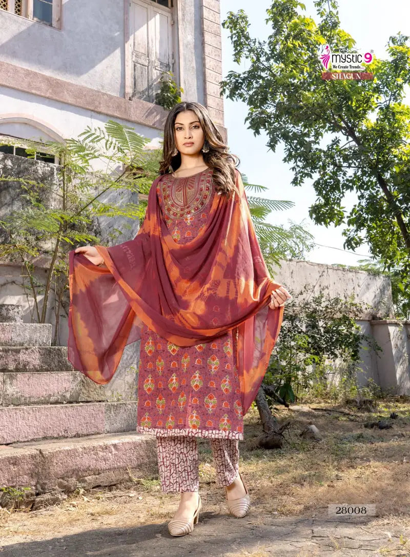 Mystic9 Shagun Vol 29 Readymade Rayon Kurti Pant With Dupatta