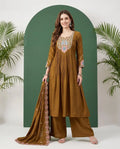 Naisha K 1074 Roman Embroidered Kurti With Bottom Dupatta