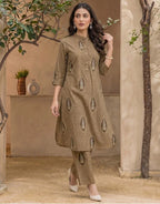 Naisha K 1078 Cotton Printed Kurti With Bottom