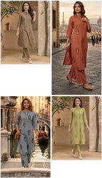 Naisha K 1078 Cotton Printed Kurti With Bottom