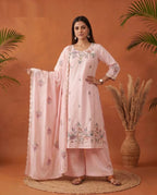 Naisha K 1079 Mul Cotton Handwork Kurti With Bottom Dupatta