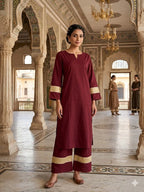 Naisha K 1104 Dhabu Cottom Straight Cut Kurti With Bottom