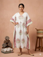 Naisha K 428 Vol 2 Cotton Slub Hand Block Print Kaftan Collection