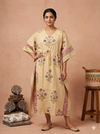 Naisha K 428 Vol 2 Cotton Slub Hand Block Print Kaftan Collection