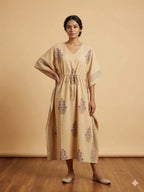 Naisha K 428 Vol 2 Cotton Slub Hand Block Print Kaftan Collection