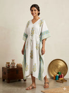 Naisha K 428 Vol 2 Cotton Slub Hand Block Print Kaftan Collection