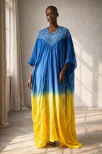 Naisha K 674 Modal Silk Bandhej Sibori Kaftan Collection