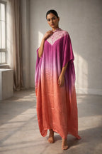 Naisha K 674 Modal Silk Bandhej Sibori Kaftan Collection