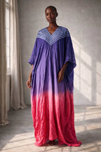 Naisha K 674 Modal Silk Bandhej Sibori Kaftan Collection