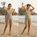Naisha K 782 Cotton Printed Short Cordset Collection