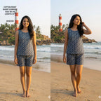 Naisha K 782 Cotton Printed Short Cordset Collection