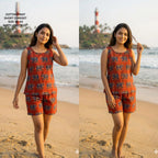 Naisha K 782 Cotton Printed Short Cordset Collection
