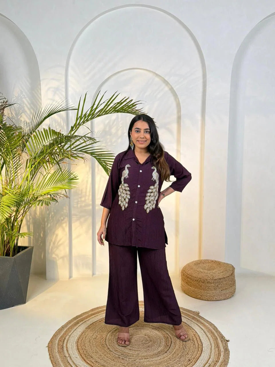 Naisha K 786 Cotton With Beads Handworked Co Ord Set Collection