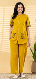 Naisha K 798 Cotton Flex With Worked Stylish Co Ord Set Collection