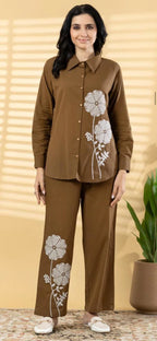 Naisha K 798 Cotton Flex With Worked Stylish Co Ord Set Collection
