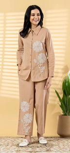 Naisha K 798 Cotton Flex With Worked Stylish Co Ord Set Collection