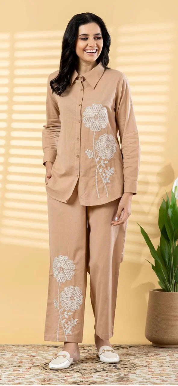 Naisha K 798 Cotton Flex With Worked Stylish Co Ord Set Collection