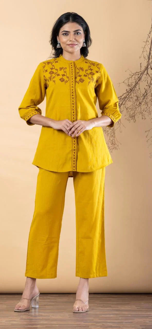 Naisha K 798 Cotton Flex With Worked Stylish Co Ord Set Collection