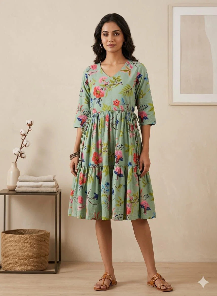 Naisha K 803 Cambric Cotton Printed One Piece Top Collection