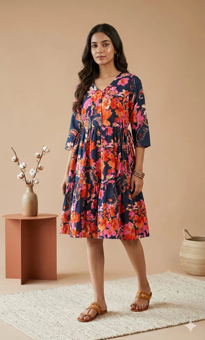 Naisha K 803 Cambric Cotton Printed One Piece Top Collection